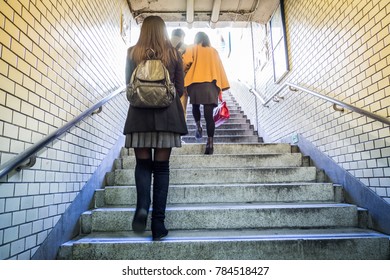 Japanese People Hustle Going Stairs Departure Stock Photo 784518427 ...