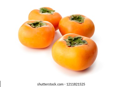 Japanese Persimmon Isolated On White