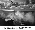 Japanese plane shot down during the Battle of the Philippine Sea, June 19-21, 1944. As U.S. naval forces supported the Mariana invasions, a Japanese fleet attacked.