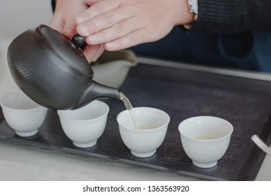 Japanese Pottery Porcelain Teapot Green Tea