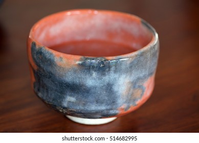 Japanese Raku Ware Tea Bowl For Tea Ceremony Use. 