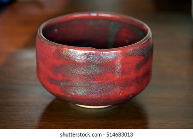 Japanese Raku Ware Tea Bowl For Tea Ceremony Use. 