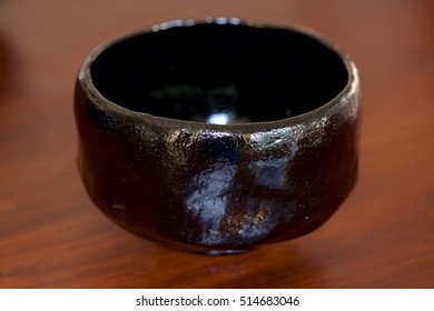 Japanese Raku Ware Tea Bowl For Tea Ceremony Use. 