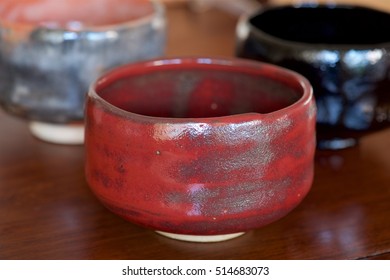 Japanese Raku Ware Tea Bowls For Tea Ceremony Use. 