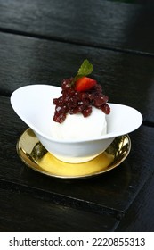 Japanese Red Bean Ice Cream For Dessert