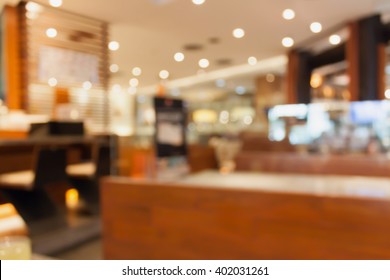 Japanese Restaurant Interior Blurred Background