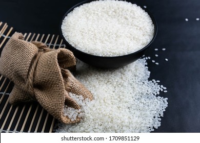 Japanese rice. Rice used for sushi. Short Grain Sushi Koshihikari Rice.