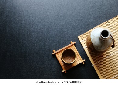 Japanese Sake Oriental Drink Style On The Table