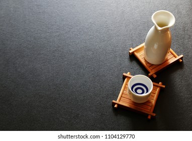 Japanese Sake Oriental Drink Style On The Table