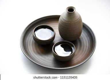 Japanese Sake Oriental Drink Style On The Table