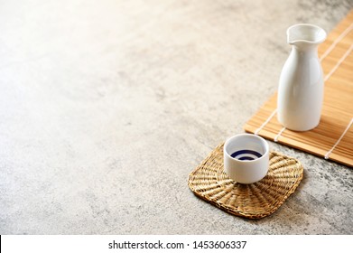 Japanese Sake Oriental Drink Style On The Table