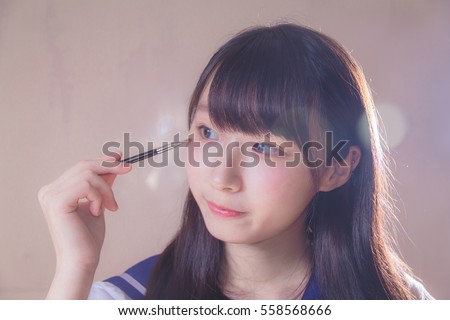 japanese school girl make up