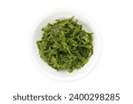 Japanese seaweed Ulva on a white background