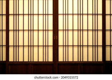 Japanese slide door are covered with shoji paper.