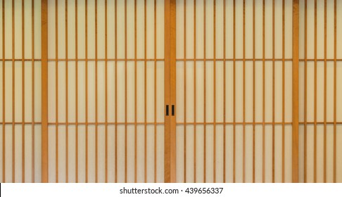 Japanese sliding paper door