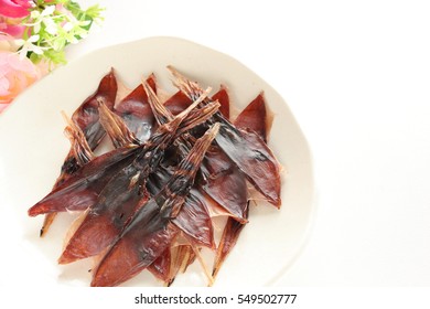 Japanese Snack, Dried Hotaru Firefly Squid For Kanazawa Hokuriku Food Image