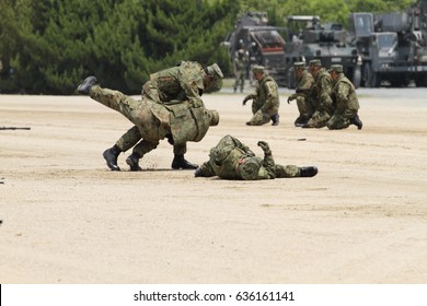 Japanese Special Forces Rangers Soldier Throws Stock Photo Edit Now