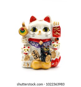 Japanese Statuette Cat Called "Maneki Neko", The Lucky Cat for Luck