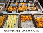 Japanese Street Food Display in Market