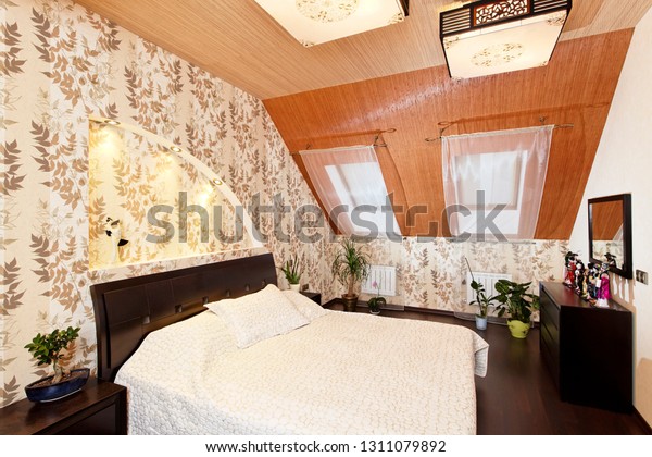 Japanese Style Bedroom Interior Dolls Decor Stock Photo