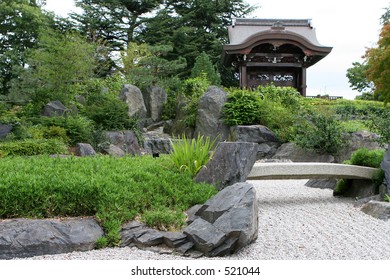 Japanese Style Garden, At Kew Gardens, London, UK