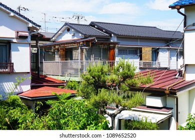 Japanese Style Houses In A Countryside In Itami, Hyogo, Japan