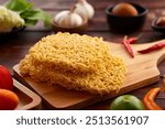 Japanese style noodle,Uncooked dry instant egg Noodles made from wheat flour and tapioca starch.Low fat no cholesterol.