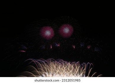 Japanese Summer Super Fireworks Program - Shutterstock ID 2312051985