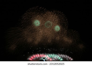 Japanese Summer Super Fireworks Program - Shutterstock ID 2312052025