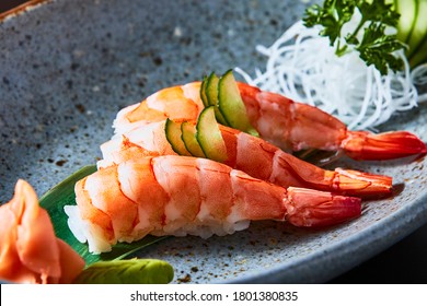 Japanese Sushi - Shrimp Nigiris. - Powered by Shutterstock