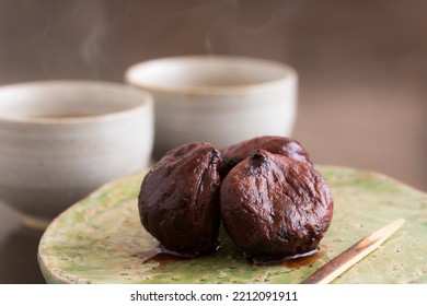 Japanese Sweets Boiled In Astringent Skin,