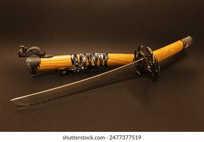 Japanese sword, a shorter version of the katana called Wakizashi