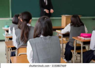 Japanese teachers and japanese female students in class