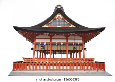 Japanese Temple White Background