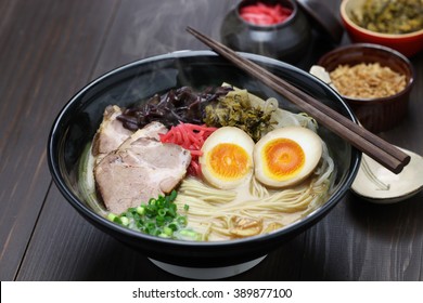 Japanese Tonkotsu Ramen, Pork Bone Broth Noodles