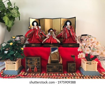 Japanese Traditional Dolls For A Girls Festival ’Hina Matsuri’