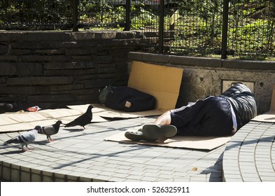 Japanese Vagabond People Sleeping On Stock (Edit Now) 526325911