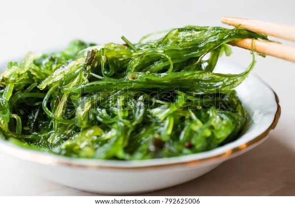 Japanese Wakame Seaweed Salad Chopsticks Stock Image Download Now