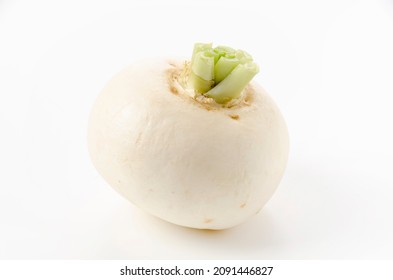 Japanese White Turnip On White Background