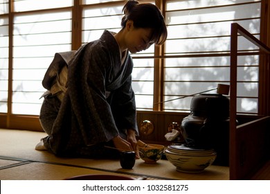 Japanese Woman Wearing Kimono