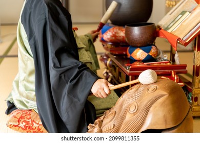 Japanese Zen Buddhist Monk Praying