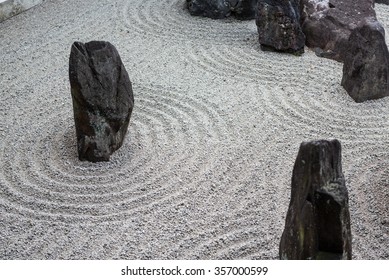 japanese zen stone pebble garden texture