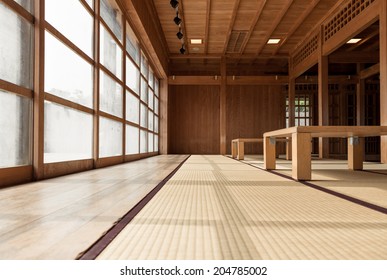 Japanese-style Decorated Room With Tatami Floor