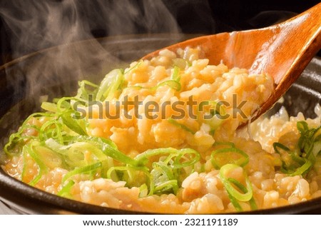Japanese-style rice porridge with egg