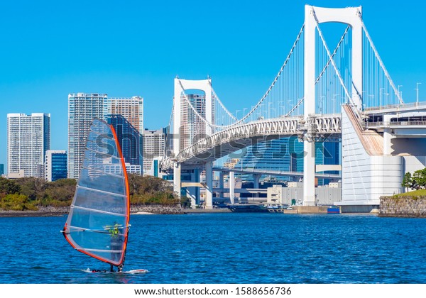 Japantokyo Rainbow Bridge Tokyo Closeup Island Stock Photo Edit Now Japantokyo Rainbow Bridge Tokyo Closeup Island Stock Photo Edit Now
