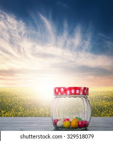 Jar with candy