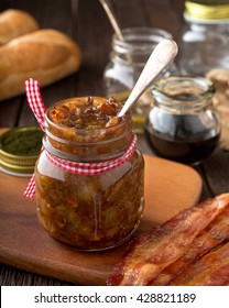 A Jar Of Delicious Home Made Bacon Jam Relish.