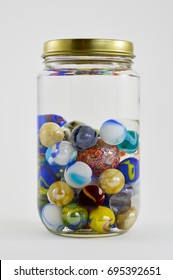 Jar Of Marbles In Water