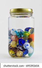 Jar Of Marbles In Water