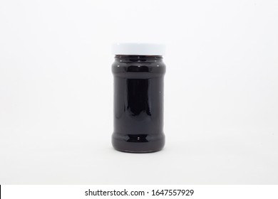 Jar Molasses Isolated On White Background